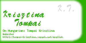 krisztina tompai business card